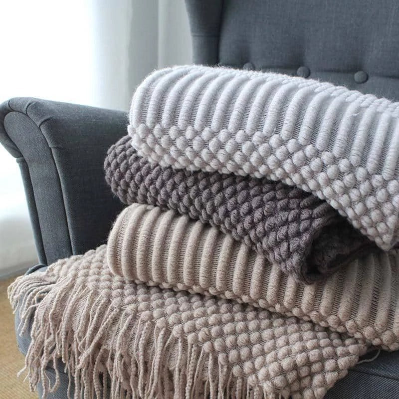 Cozy Knitted Nap Blanket