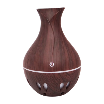 Diffuseur & humidificateur d'huiles essentielles aspect bois foncé-0