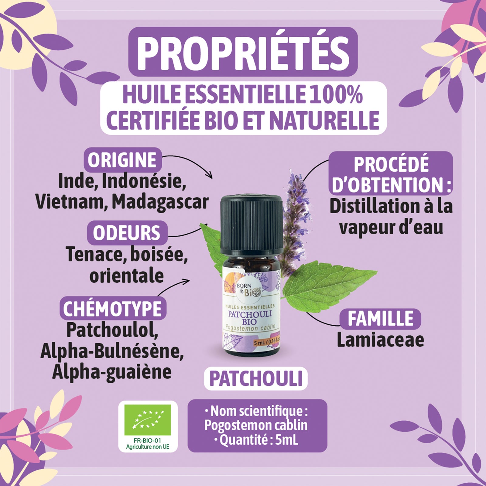 Huile essentielle Patchouli Certifiée Bio-1