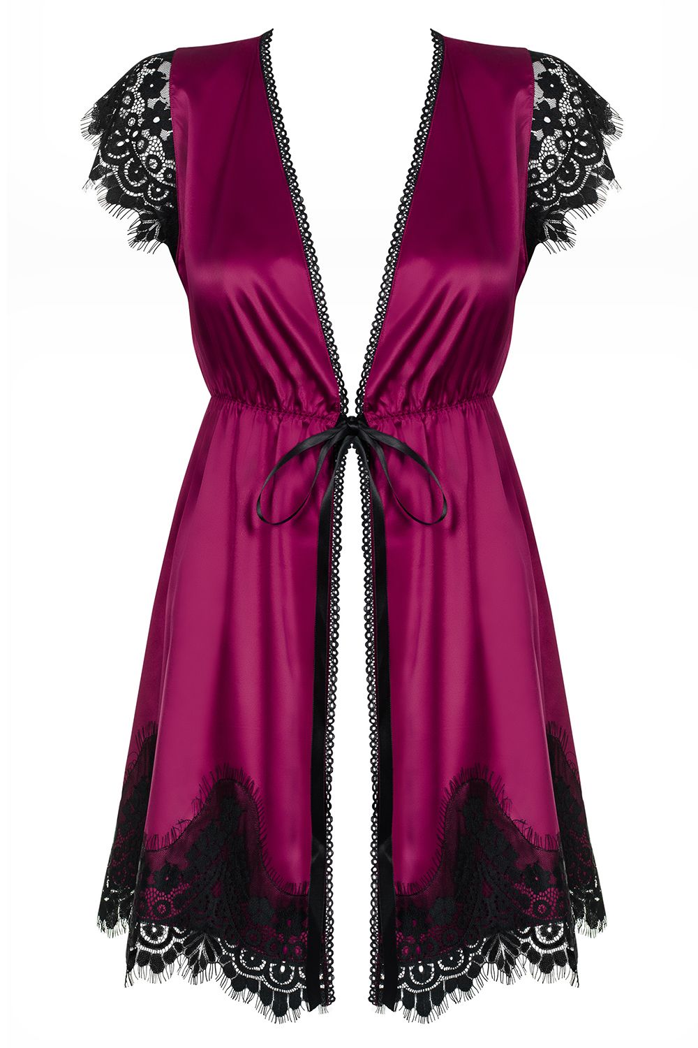 Dressing Gown and Thong Set - Peignoir fuchsia