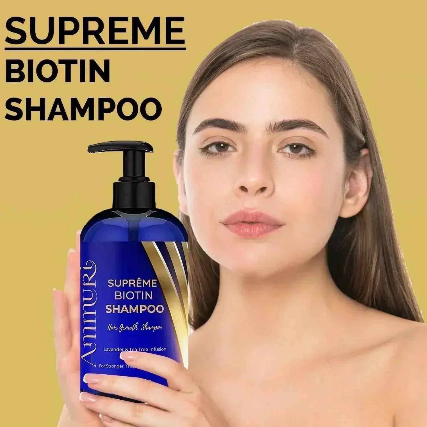 Ammuri Supreme Biotin Shampoo – Daily Hair Care for Thicker-Looking Hair (473ml)-3