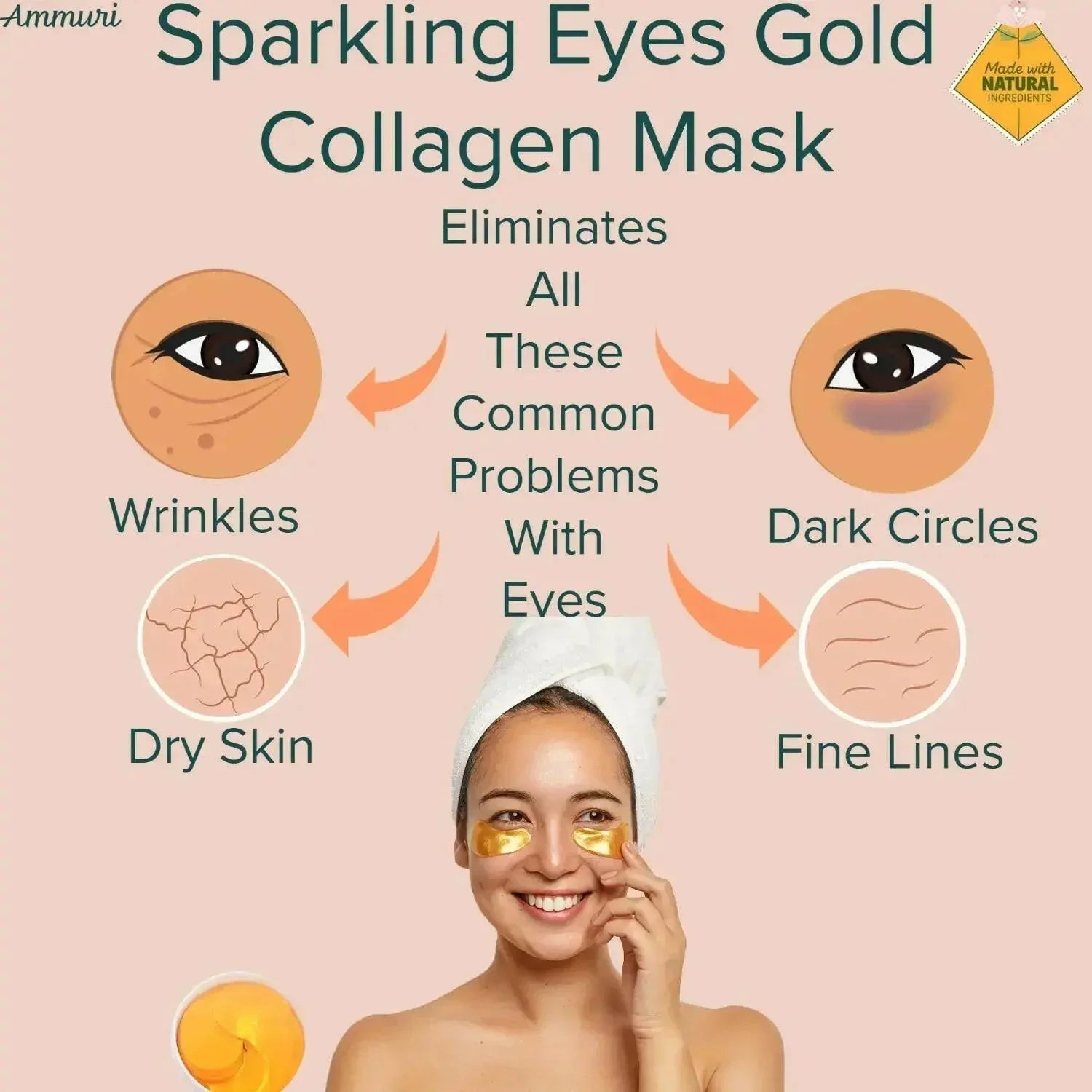 Ammuri Skincare 24K Gold Under Eye Patches for Radiance-3