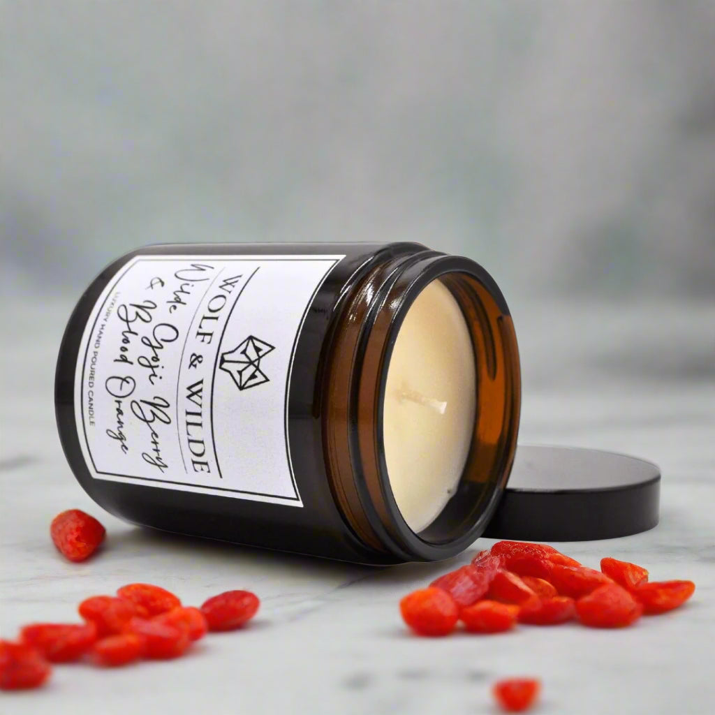 Goji Berry & Blood Orange Luxury Aromatherapy Scented Candle-4