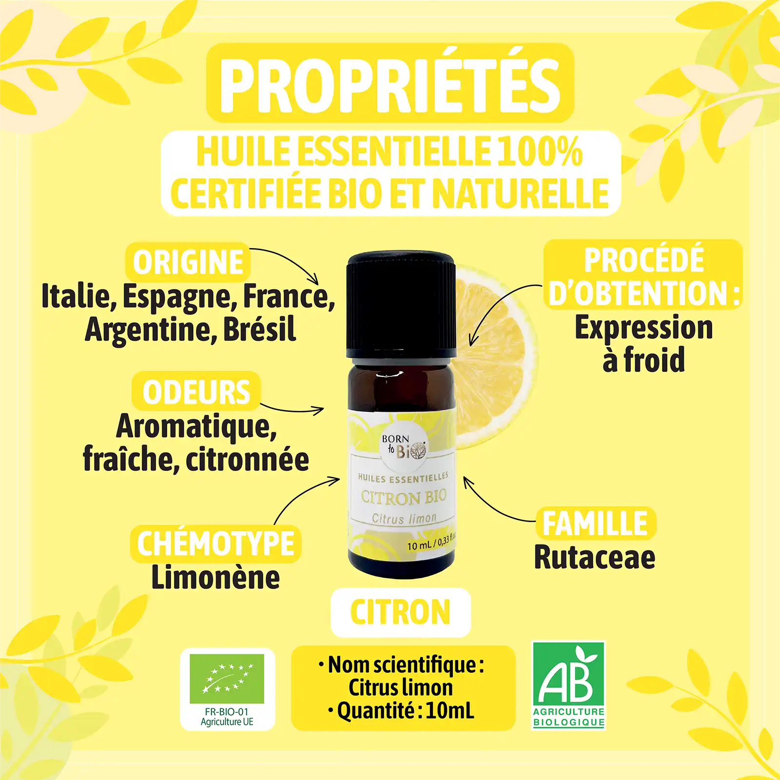 Huile essentielle Citron Certifiée Bio-1