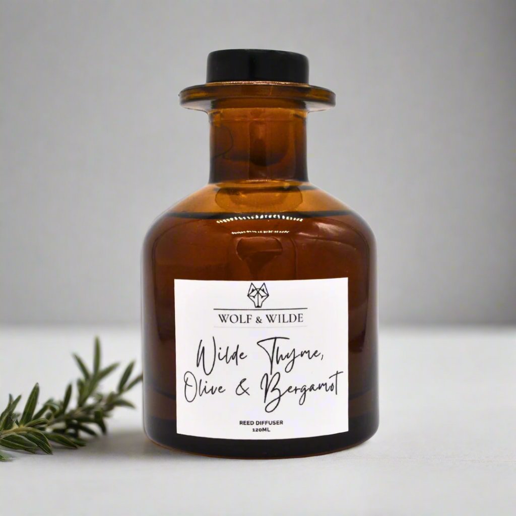 Thyme, Olive & Bergamot 120ml Reed Diffuser With 8 Reeds-1
