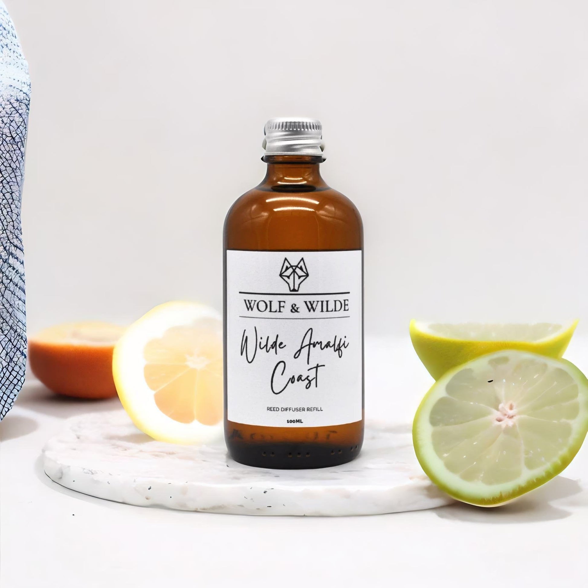 Wilde Amalfi Coast 100ML Luxury Reed Diffuser Refill In Amber Glass Bottle-1