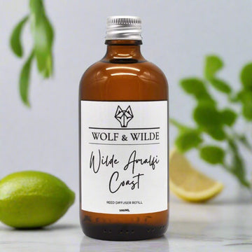 Wilde Amalfi Coast 100ML Luxury Reed Diffuser Refill In Amber Glass Bottle-0